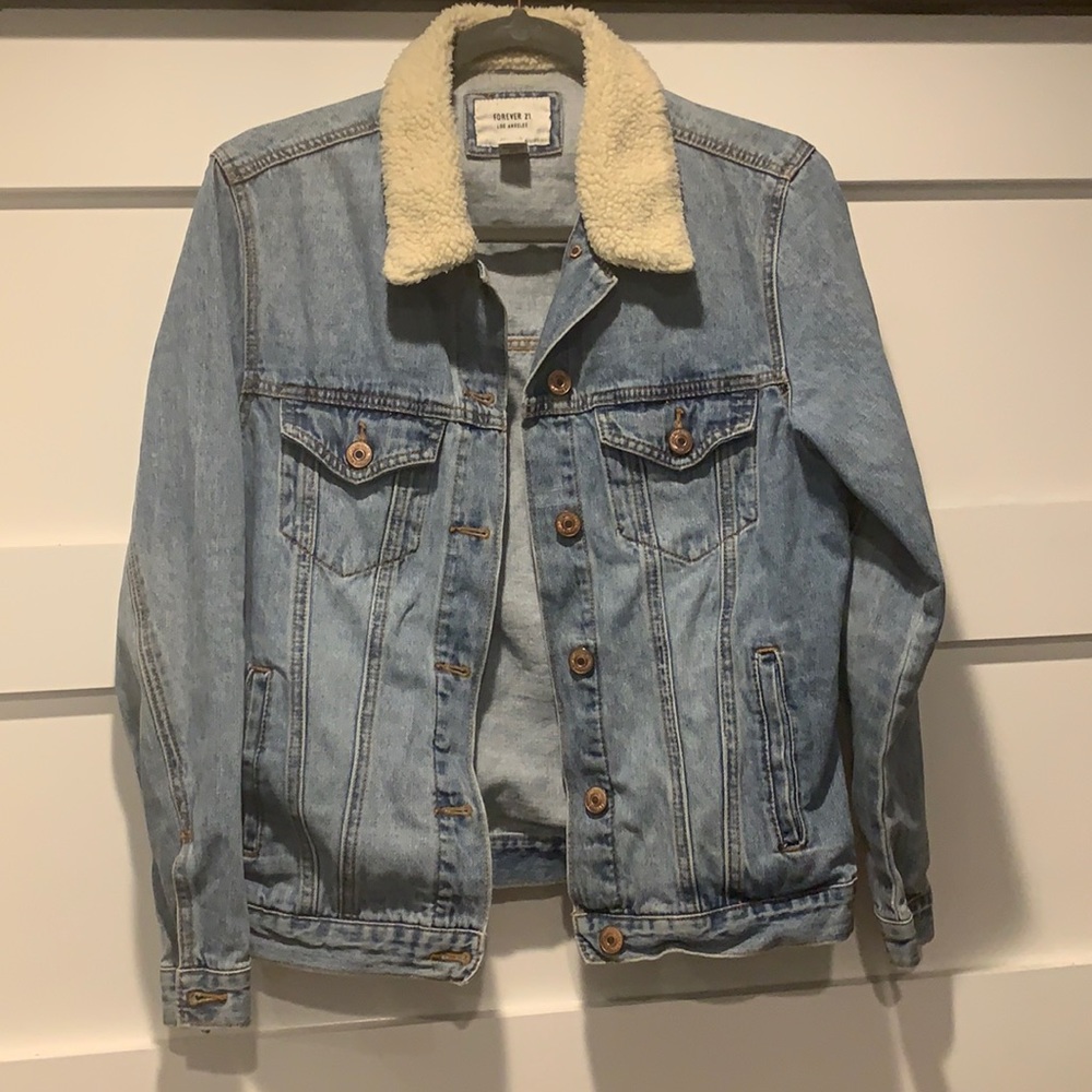 Denim Jacket with Sherpa collar